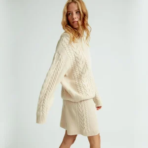 Discount Flettestrikket Shorts I Ull Dame Loungewear