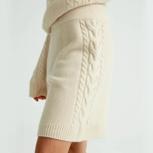 Outlet Flettestrikket Shorts I Ull Dame Underdeler
