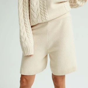 Discount Flettestrikket Shorts I Ull Dame Loungewear
