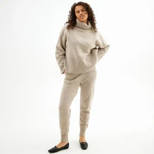 Cheap Oversized Hoyhalset Strikkegenser Dame Overdeler