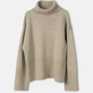 Cheap Oversized Hoyhalset Strikkegenser Dame Overdeler