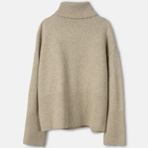 Best Oversized Hoyhalset Strikkegenser Dame Kapsel