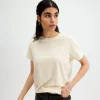 Cheap T-Skjørte Bomull Regular Fit Dame T-Skjorter