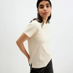 Cheap T-Skjørte Bomull Regular Fit Dame T-Skjorter