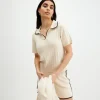 New T-Skjørte Med Krage Dame T-Skjorter
