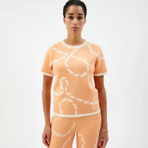 Clearance Vendbar Kortermet Genser Dame T-Skjorter